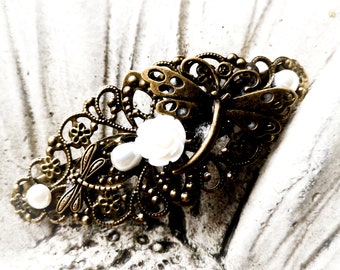 decorated hair clip, vintage style, hair accessories, wedding,