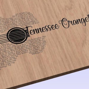 CUSTOM Song Lyrics Guitar Shaped  SVG ONLY Digital