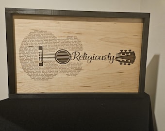 Letras de músicas religiosas em formato de guitarra SVG SOMENTE DIGITAL