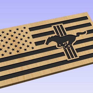 Ford Mustang Flag SVG ONLY