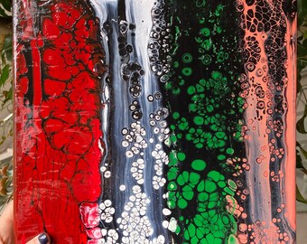 Poured acrylic paint painting | Wall Art