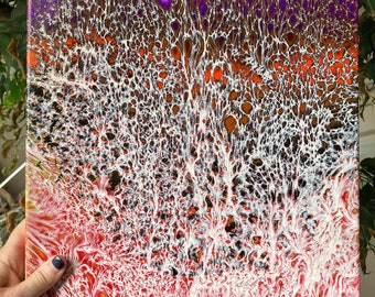 Poured acrylic paint painting | Wall Art