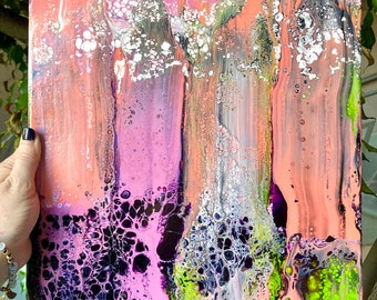 Poured acrylic paint painting | Wall Art