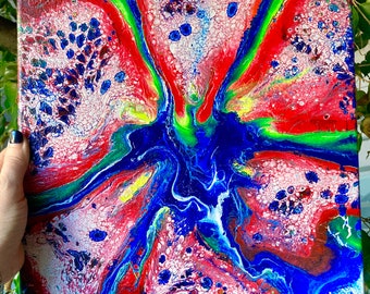 Poured acrylic paint painting | Wall Art