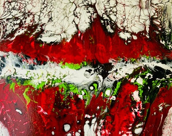 Poured acrylic paint painting | Wall Art