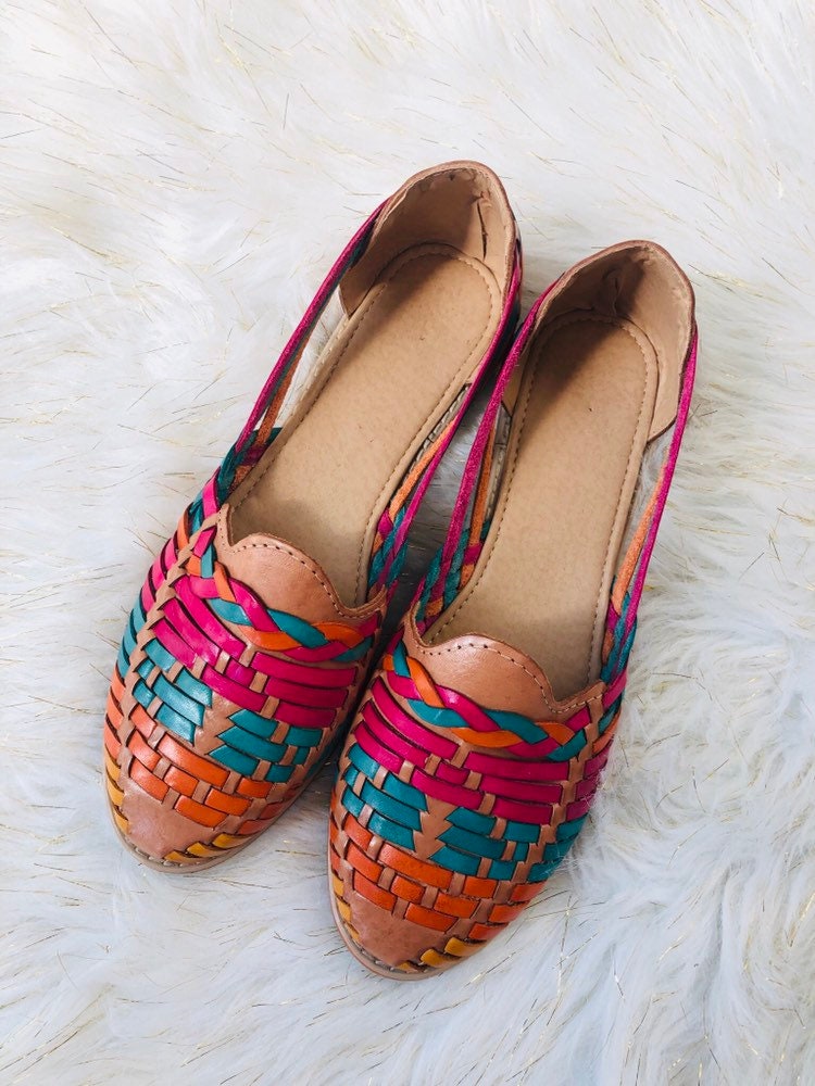 Braided Light Brown Leather Huaraches