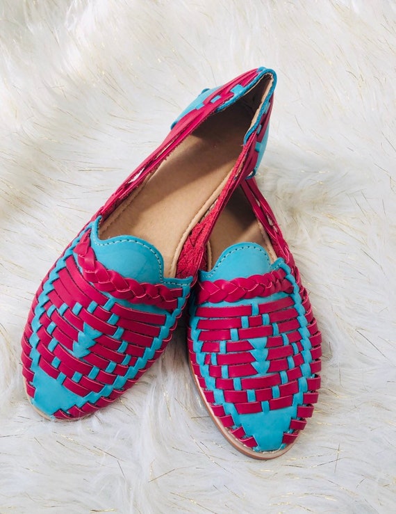 pink mexican huaraches