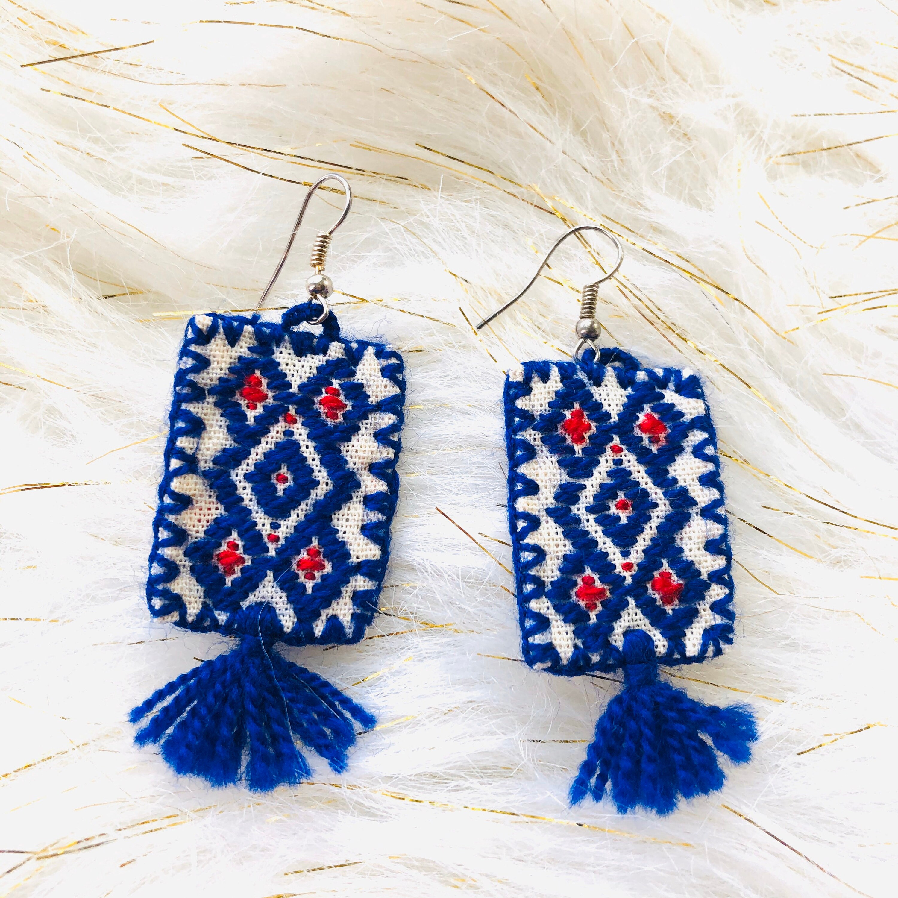Embroidery earrings Embroidery earrings