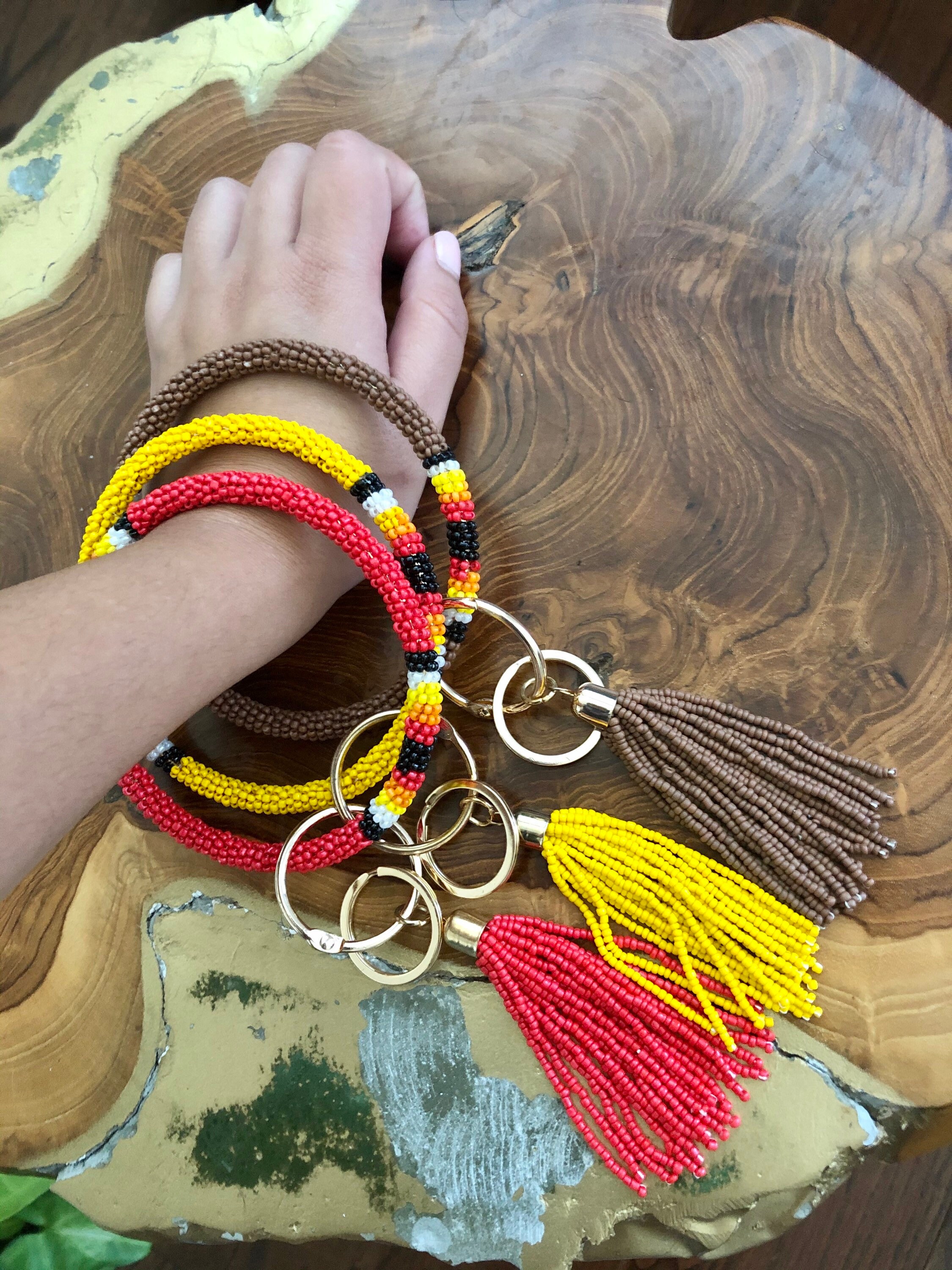 Beaded Keychain Bracelet