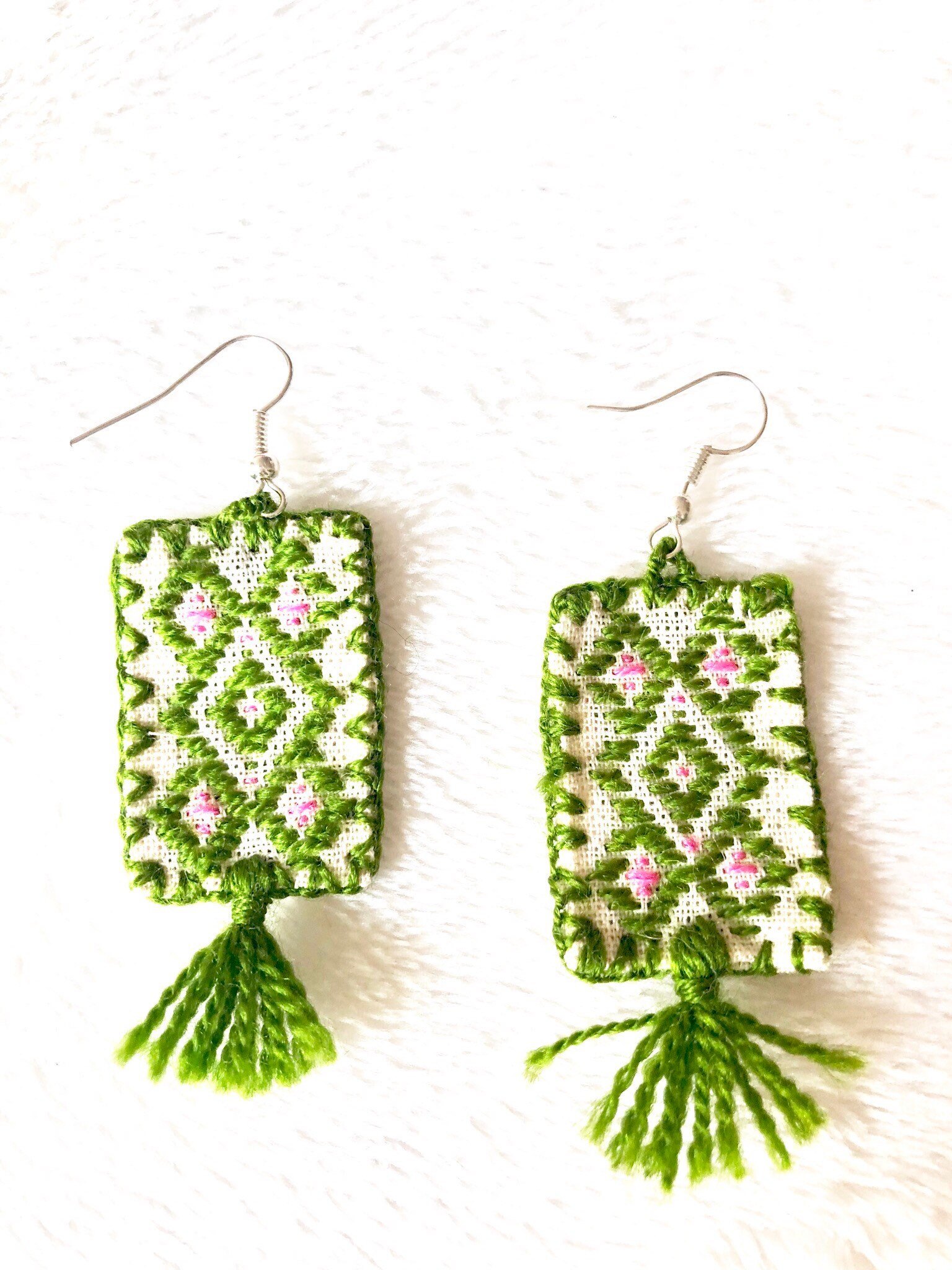 Embroidery earrings Embroidery earrings