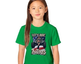 Ride Bitches, ATV UTV Funny 4x4, Side by Side Tshirt, Riding T Shirt, Gift for Rider, Offroad Riders Tee Kids Crewneck T-shirt