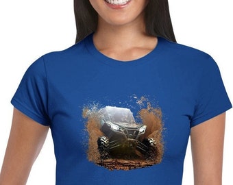 Side by Side Offroad Shirt Buggy SXS ATV UTV Gift Off Road Side x Side Riding Shirts Hood Riders 4x4 Women's Crewneck T-shirt