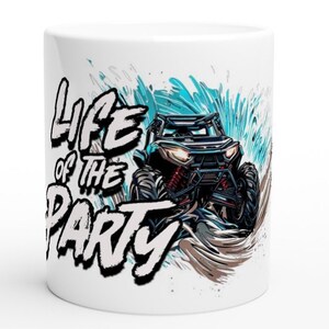 SXS Off Road Coffee Cup Side x Side Trail Mug Riding Coffee Mug, Mudding Dirt Offroad Ride Side by Side Rider White 11oz Ceramic Mug