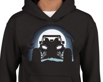 Sudadera con capucha Offroad SXS Side by Side Camisa UTV Off Road Side x Side Gift Riding Moon Tee Ride Shirt ATV Sudadera con capucha para niños