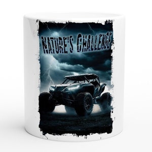 Offroad Mug Side by Side Coffee Cup SXS Riding T-Shirt Men&#39;s Off road ATV T shirt Side x Side Shirt UTV Trail Tee White 11oz Ceramic Mug