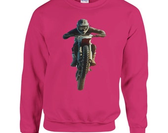 Sudadera de moto de cross / Camiseta de motociclista todoterreno / Camiseta de motocross / Ropa de trail / Sudadera clásica unisex con cuello redondo