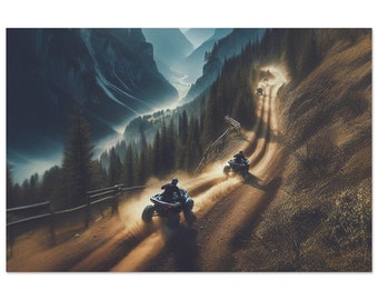 Póster de aventura en vehículos todo terreno, regalo de aventura en vehículos todo terreno, póster de conducción en vehículos todo terreno, póster de papel semibrillante de primera calidad