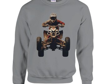 Sudadera con capucha para vehículos todo terreno, camiseta para motociclista todoterreno, camiseta de motocross, ropa para montar en senderos, sudadera clásica unisex con cuello redondo