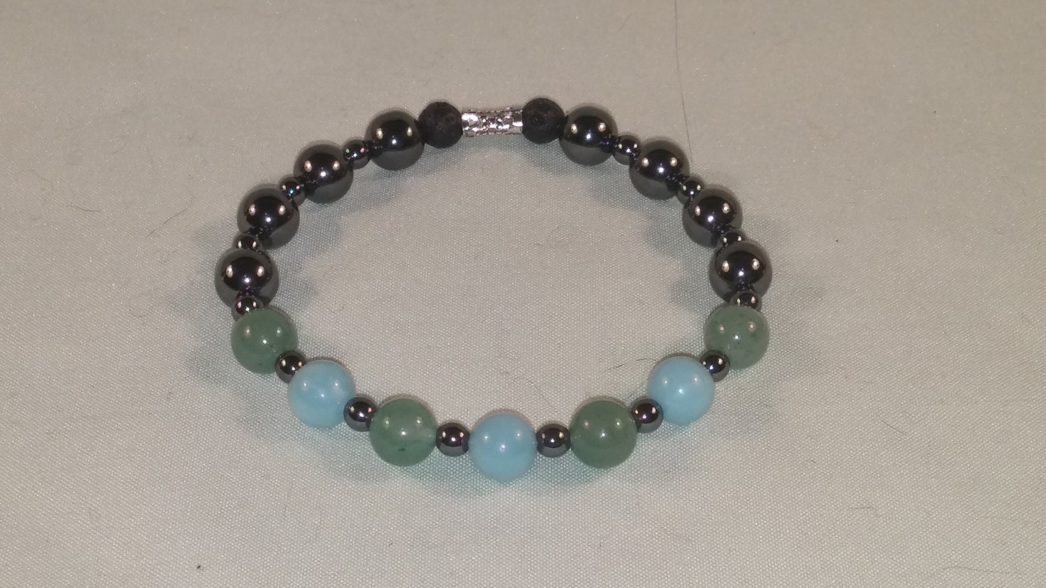 Delicate Aventurine Bracelet Heart Hematite