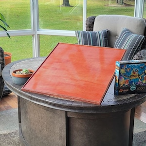 Red Premium Hardwood 500-300 Piece Jigsaw Puzzleboard – Customizable, Reversible, + Optional Spinner
