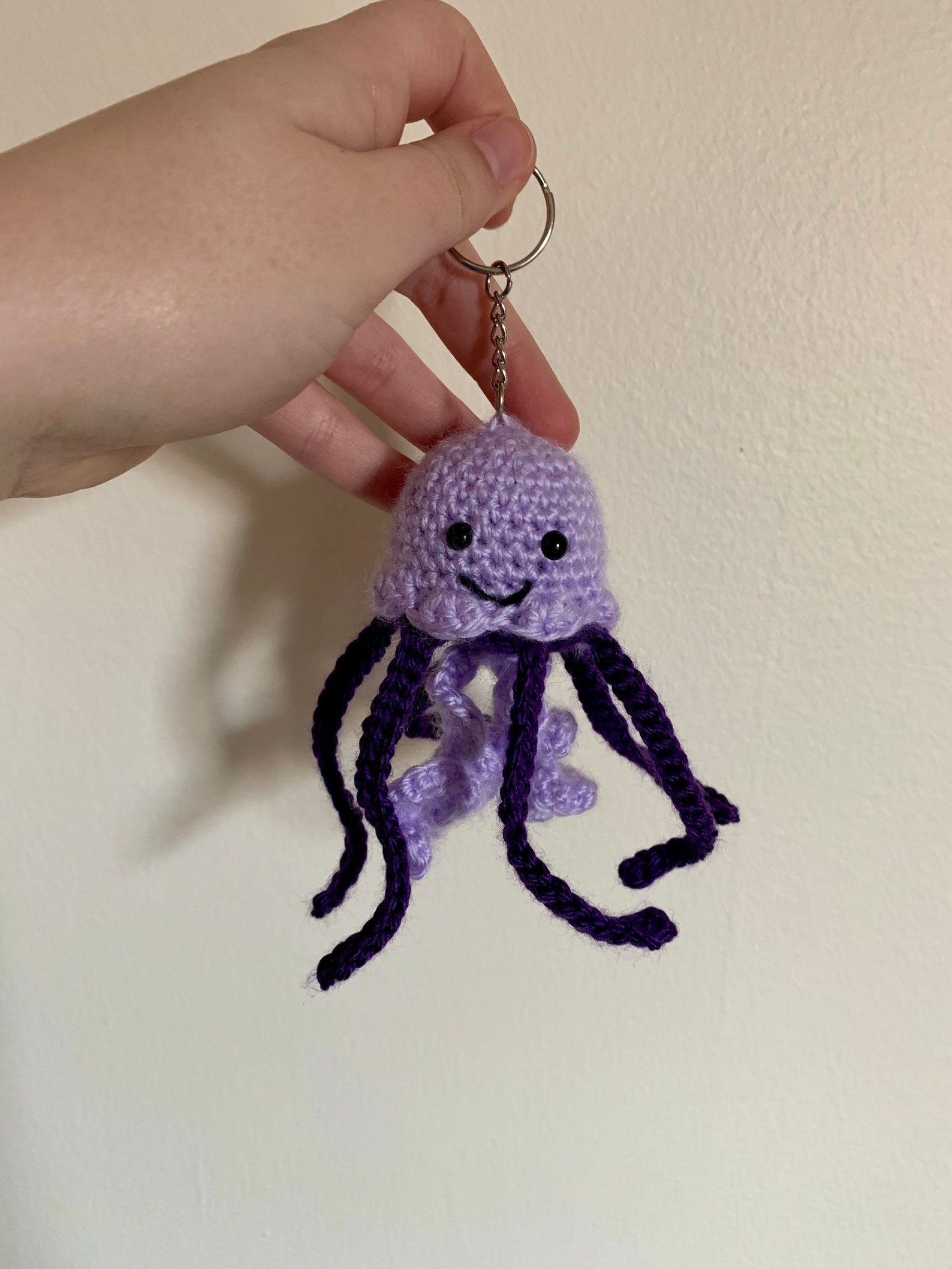 Crochet Jellyfish Keychain | Etsy