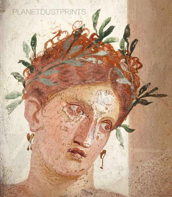 Photography of Pompeii Woman Fresco Etsy