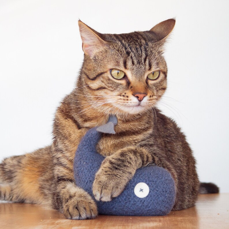 Cat Toys. Organic Catnip. Catnip Whale. Steel Gray. Catnip Etsy