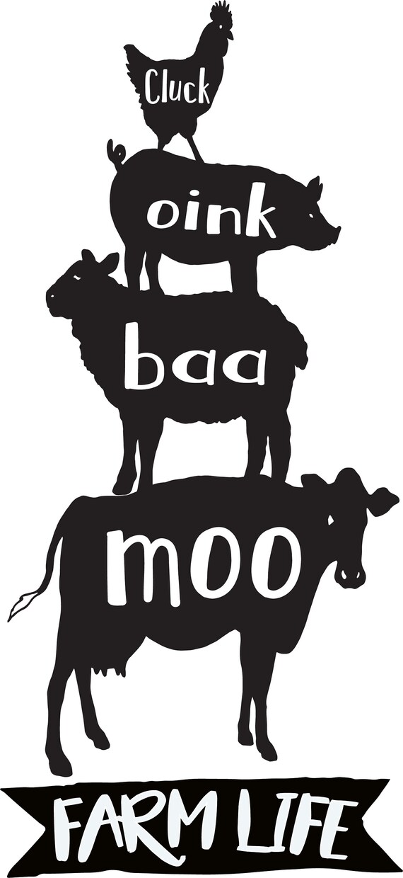 Download Stacked Farm Animals Svg