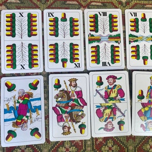 Cartomancy Cards, Divination cards, Hungarian Playing cards,