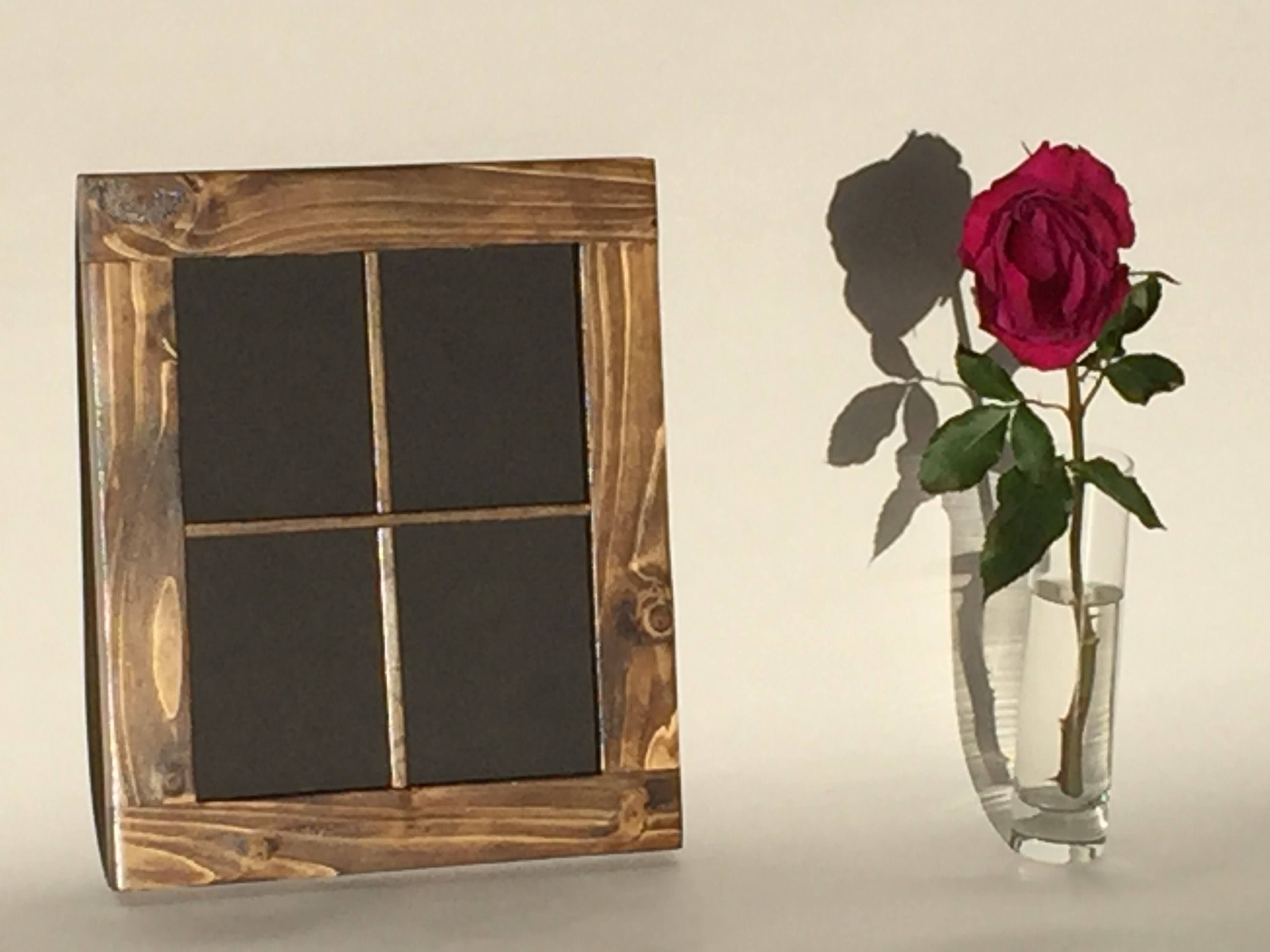 8x10 Distressed Rustic Window Picture Frame 4 Paned Window Etsy