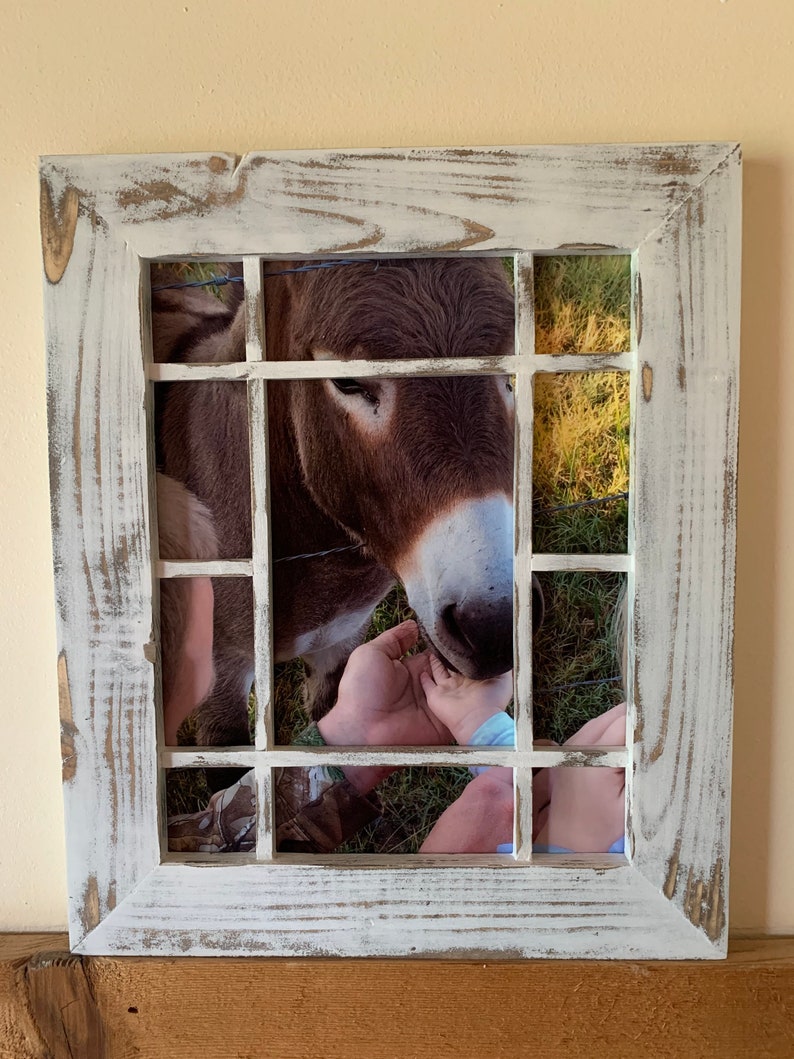 8x10 Antique Styled Window Picture Frame Rustic Picture Etsy