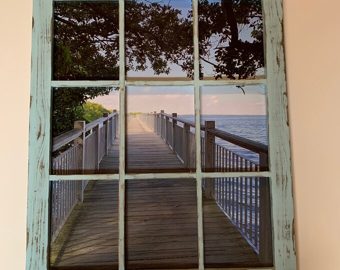 16x20 Rustic Window Frame, Window Picture Frame, Farmhouse Window, 9 ...