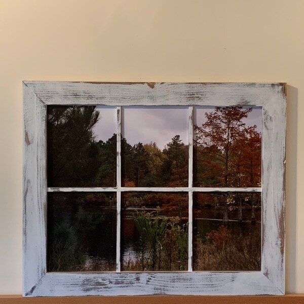 11x14 Rustic Window picture Frame, Window Picture Frame, Farmhouse window, 6 panes, Window panes, Cabin Decor, Beach house decor