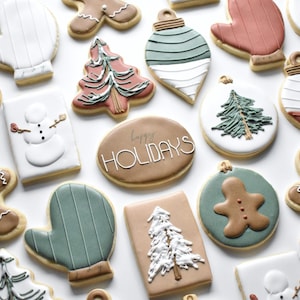 Christmas/Holiday Royal Icing Sugar Cookies - Individually Wrapped - Customizable - Regular/Gluten-Free Friendly Options