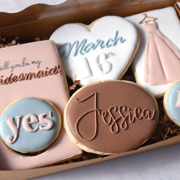 6 Piece Will You Be My Bridesmaid Gift Box (2 mini 4 reg size) - Booked for delivery on/before June 8