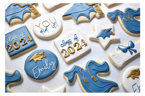 2026 Graduation Sugar Cookies - Individually Wrapped - Customizable - Regular / Gluten-Free Friendly Options