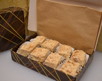 Eggnog/Chocolate/Maple/Cranberry Walnut/Sea Salt Caramel/Peanut Butter/Apple Cider Fudge Options - in Gift Box