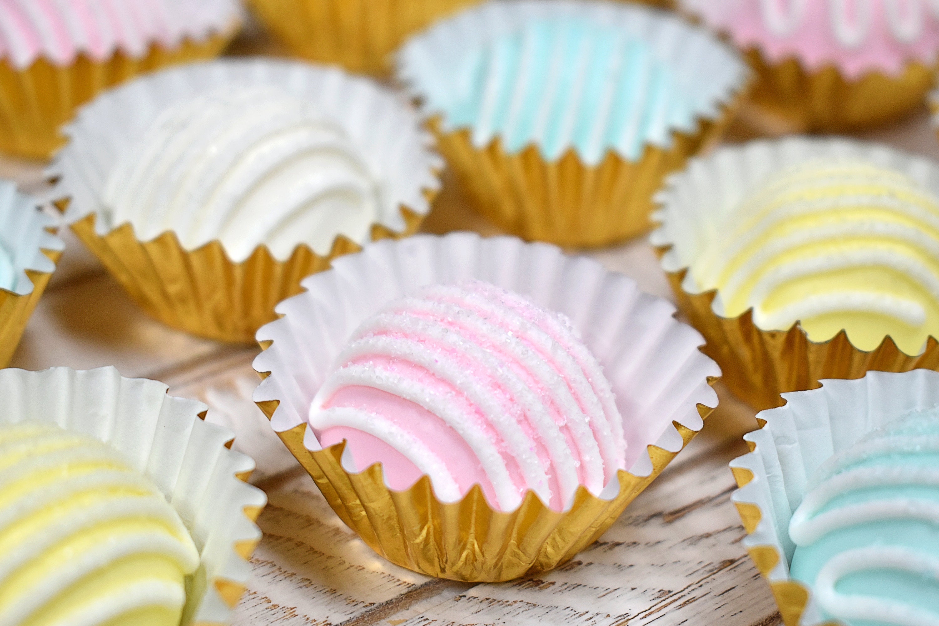 Marshmallow Cream Bonbons - 8 to 32 Piece Assortment (Gift) Box Set - All Are Placed & Wrapped In A Gold Wrapper - Perfect For Parties