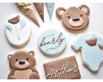 We Can Bearly Wait Sugar Cookies - Individually Wrapped - Customizable - Regular / Gluten-Free Friendly Options