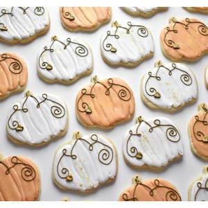 Fall/Thanksgiving Pumpkin Royal Icing Sugar Cookies - Individually Wrapped - Regular/Gluten-Free Friendly Options