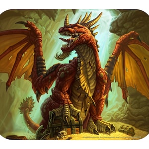 Hearthstone Dragon fabric mousepad sold by official artist