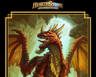 Limited Edition Gold Foil &quot;Vustrasz&quot; print from Hearthstone sold by original artist!
