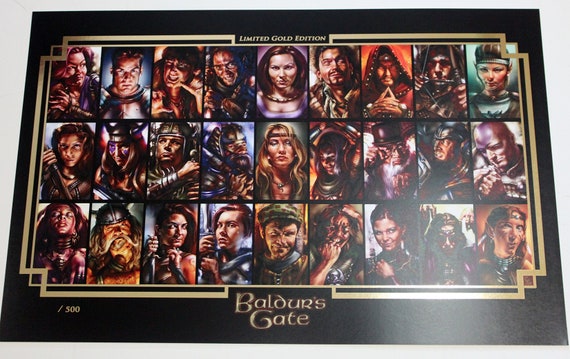 Baldurs Gate 1 Print-limited Gold Foil Edition-new! - Etsy