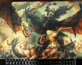 MTG Juzam Djinn プレイマット Juzam Djinn Play Mat MTG Playmat SIGNED Mark Tedin OFFICIAL