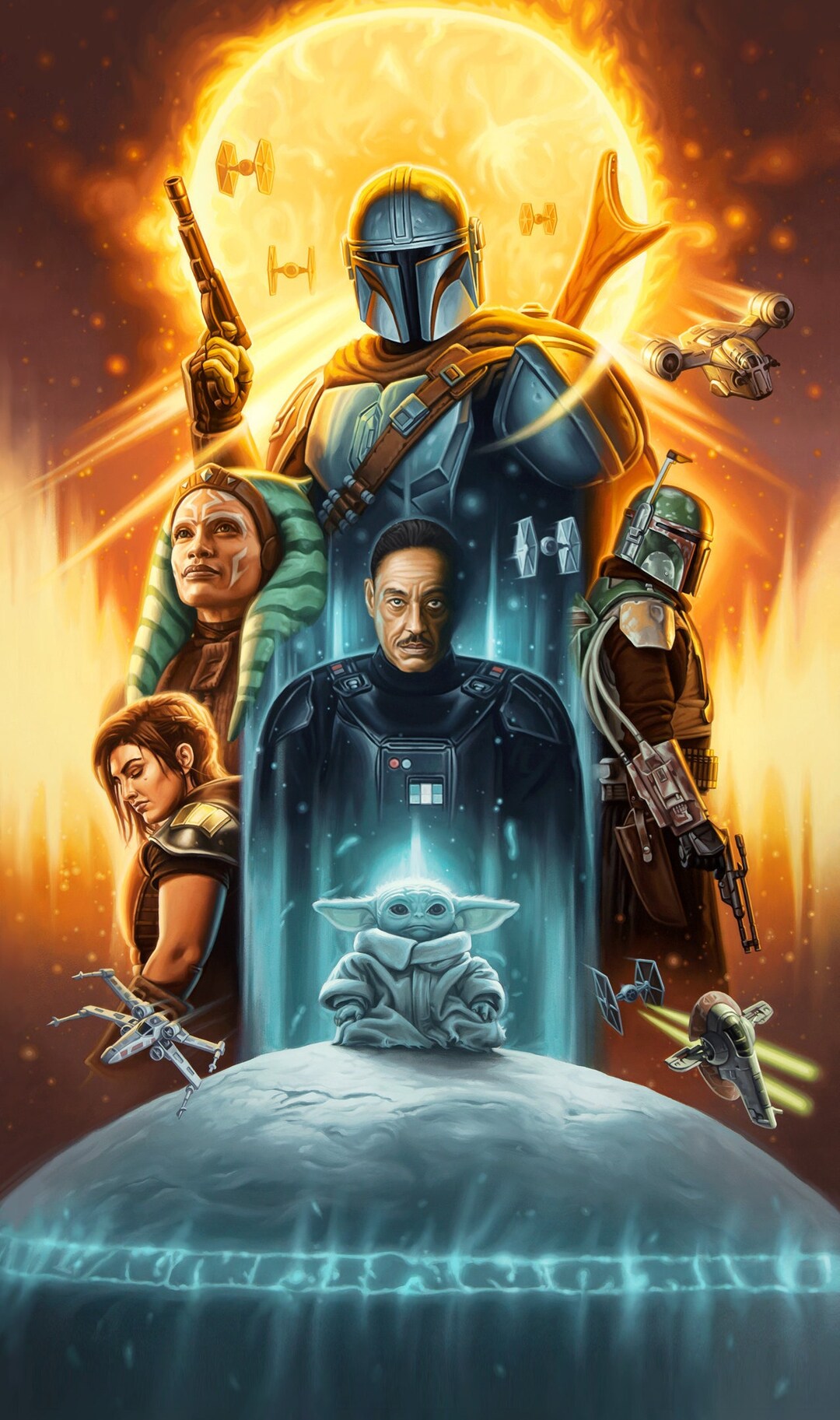 Mandalorian Desk Mat by Original Artist Etsy