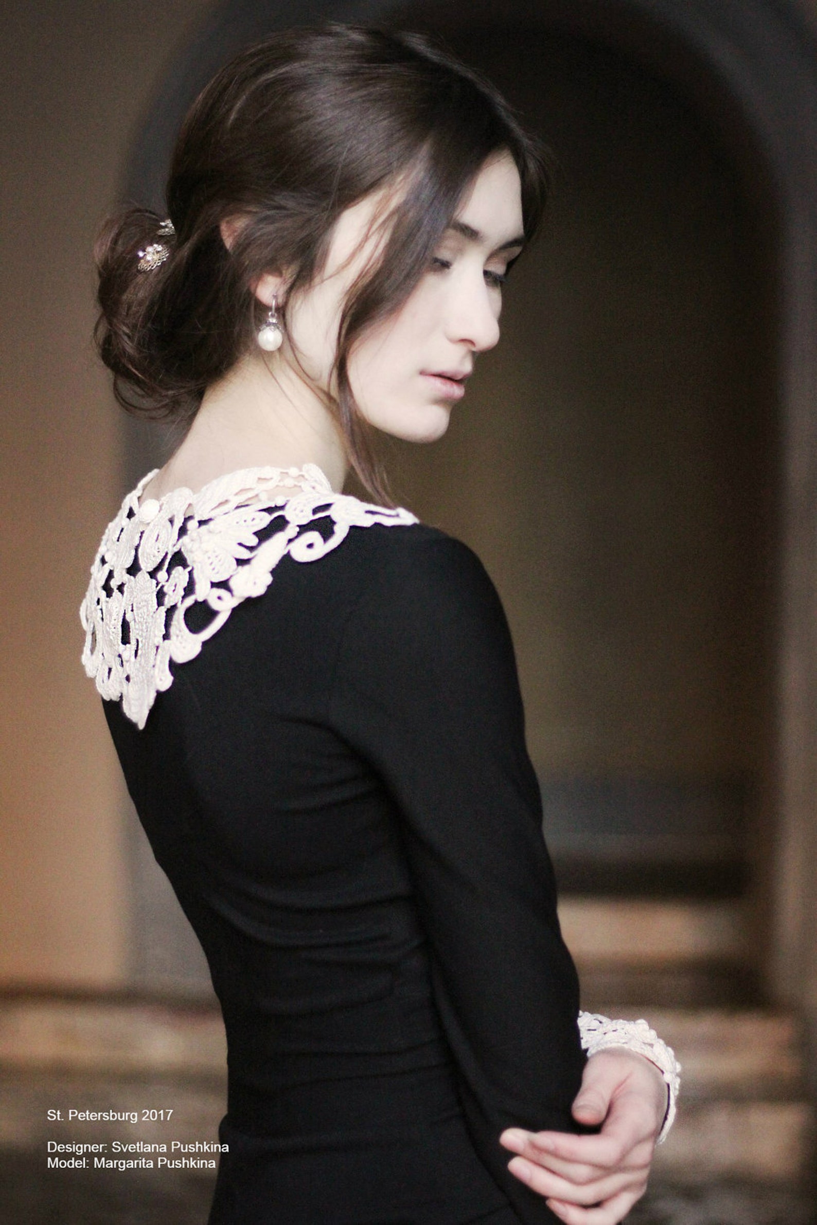 Knitted collar and cuffs Etsy