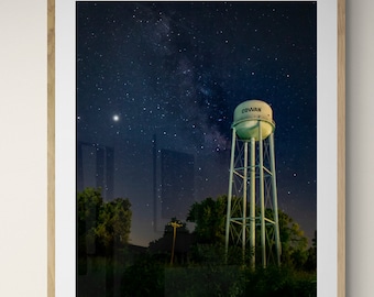 Cowan, Tennessee water tower under the Milky Way - Fine Art Print