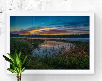 Tim’s Ford Lake Sunrise — Tennessee Landscape Photo Print, Lake House & Cabin Wall Art