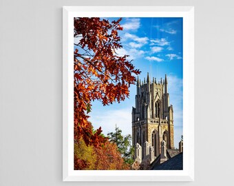 All Saints' Chapel - Shapard Tower in the Fall - Sewanee, Tennessee