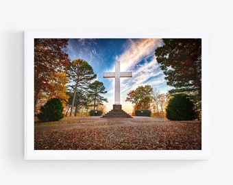 Cross Print - Sunrise at the Memorial Cross Sewanee, Tennessee